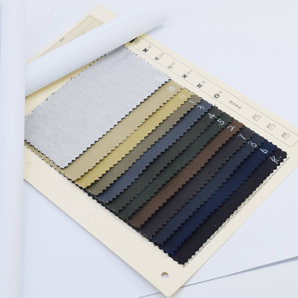 2023薄款涤棉活性炭面料男裤春夏布料现货梭织平纹弹力男女休闲裤