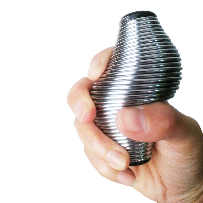 Spring grip ball metal grip training hand decompression and relaxation rehabilitation elastic chrome plated fingering device rehabilitation training