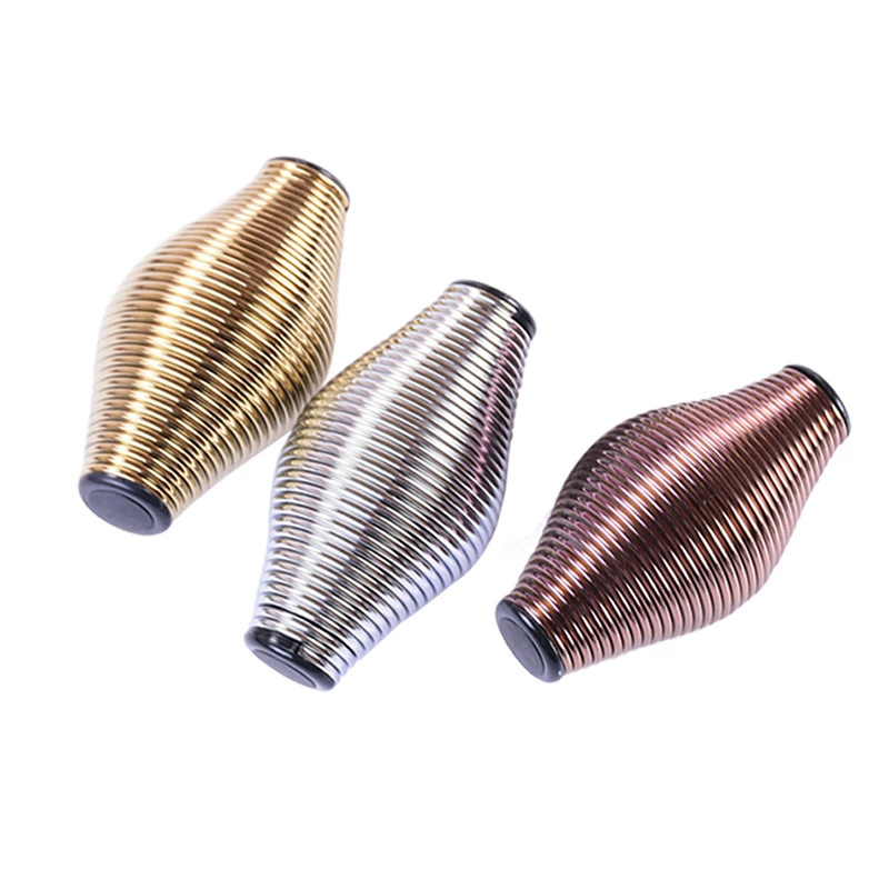 Spring grip ball metal grip training hand decompression and relaxation rehabilitation elastic chrome plated fingering device rehabilitation training