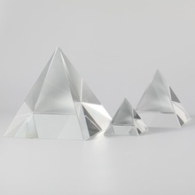 创意激光刻字三角天然白水晶金字塔工艺品摆件 客厅书房装饰批发