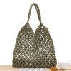 Straw beach bag one shoulder, city style