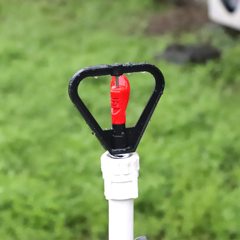 4 puntos de rojo mariposa forma de lluvia rociador 360 grados rociador de riego rociador de campo huerto de paja rociador de riego image 4