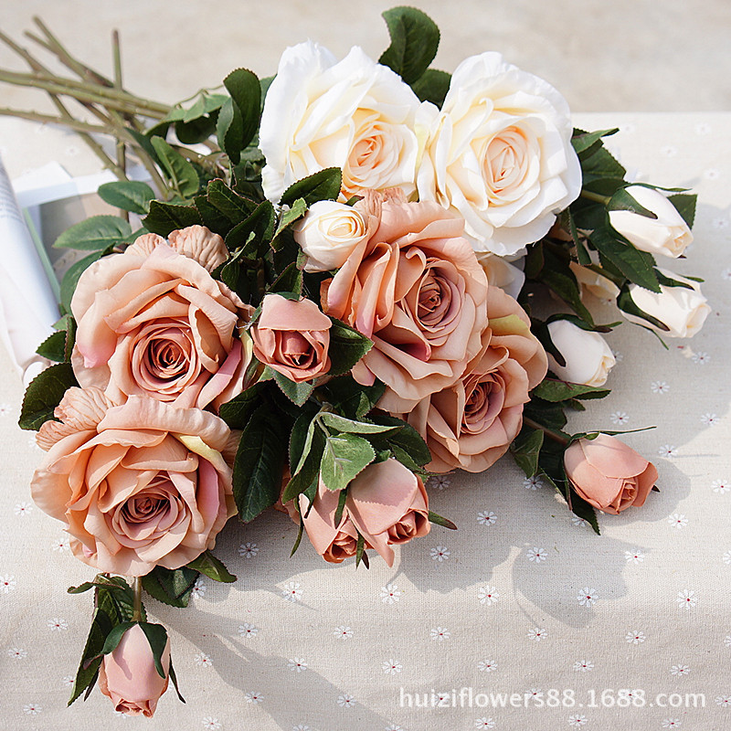 Single branches 2 classical fragrant roses home decorative…