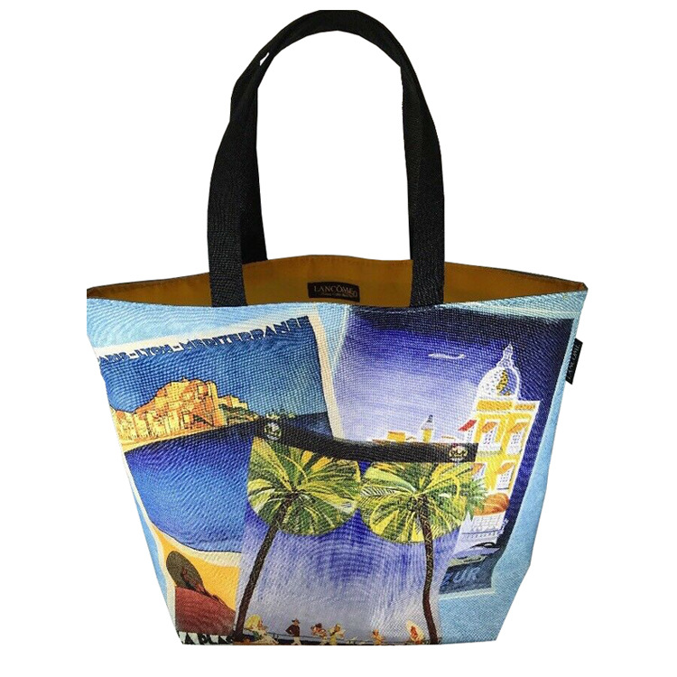 厂家生产全涤帆布手提袋可印多彩印刷logo女士购物包帆布沙滩袋