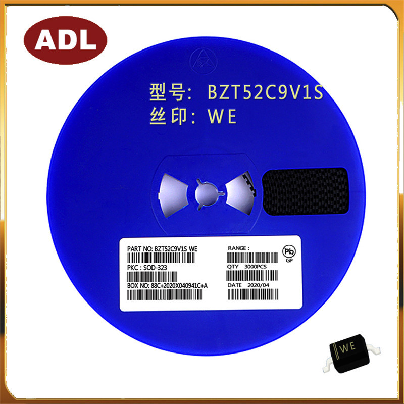 奥德利 BZT52C9V1S 稳压二极管 SOD-323 丝印WE 0.5W 9.1V 原装