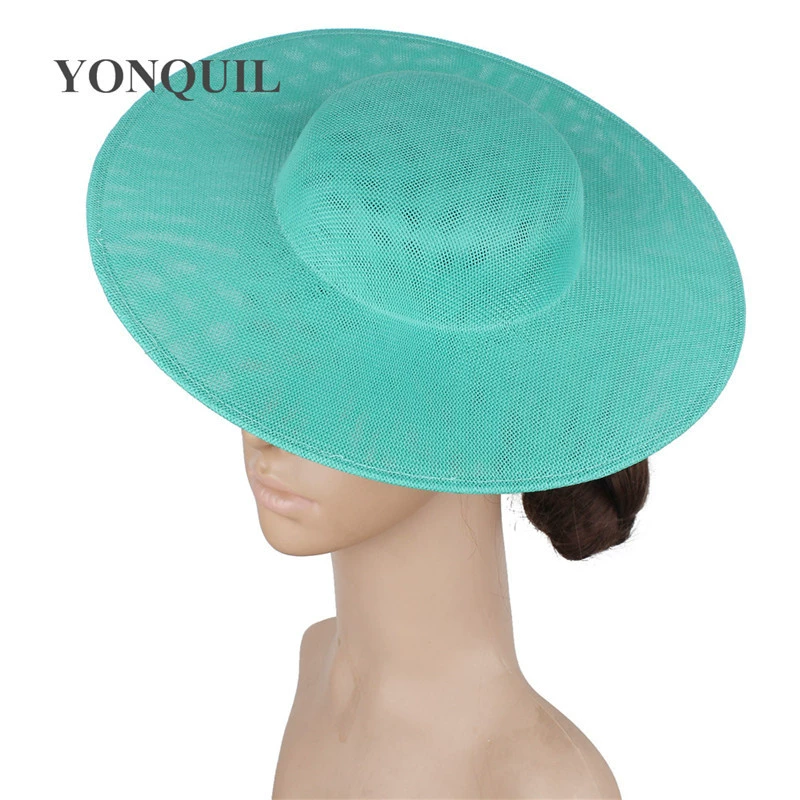 European/American style imitation linen hat for evening party bride headpiece base hat frame tulle mesh veil DIY