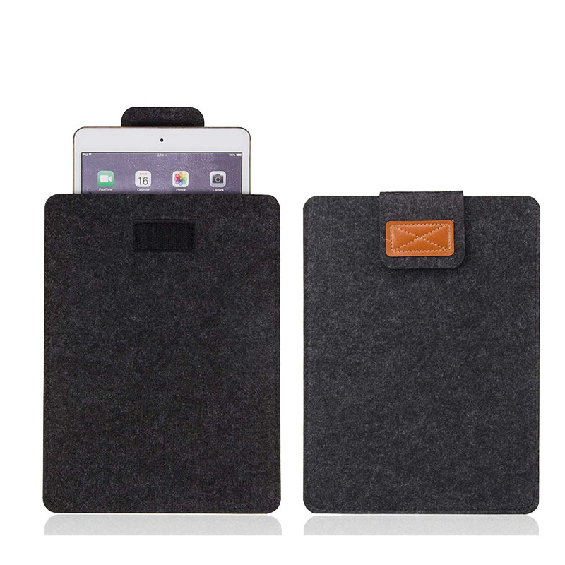 Supply 10-inch PU leather buckle environmental protection non-woven iPad protective cover, felt tablet computer protective bag