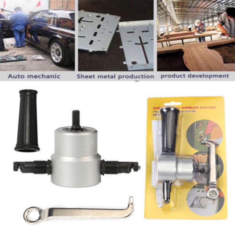 Cross-border 160A cortador de chapa metálica de doble cabeza curva de corte de chapa de hierro abridor de agujeros Modificación de audio tijeras eléctricas