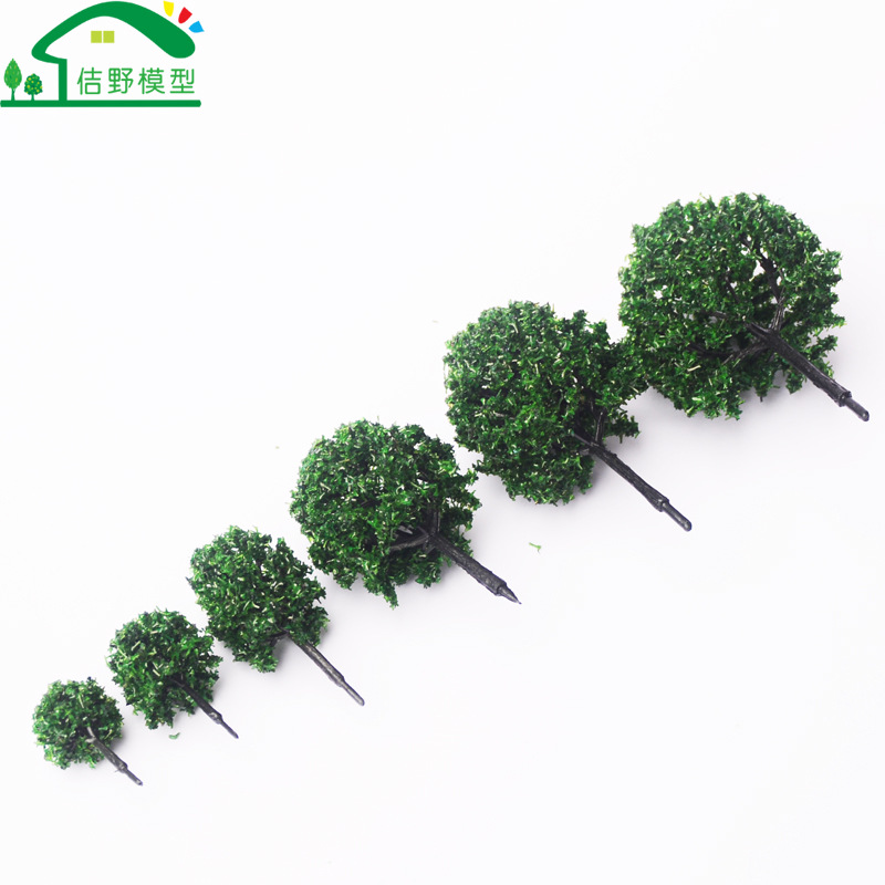 Source Factory Edificio Modelo de caja de arena Árbol pequeño Mini simulación Árbol de escena de micro paisaje Producto terminado Árbol de calle de plástico hecho a mano