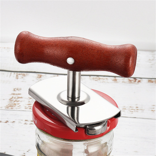 Wooden handle cap screwing device, labor-saving capping bottle opener, stainless steel capping device, Xiaobao adjustable can opener, kitchen gadget
