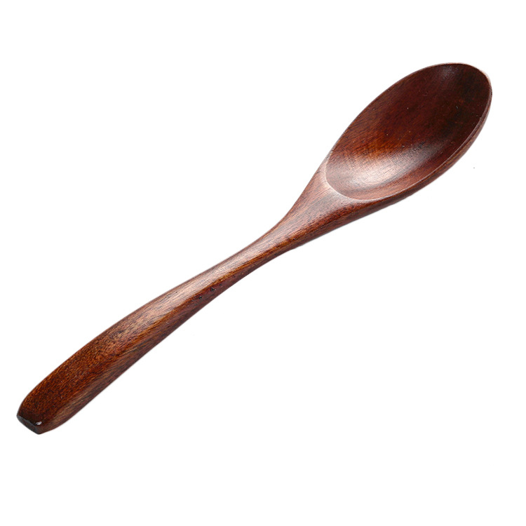 Venta al por mayor cuchara de miel de madera cuchara de helado postre cuchara de madera mango largo de arroz cuchara vajilla pequeña cuchara de madera