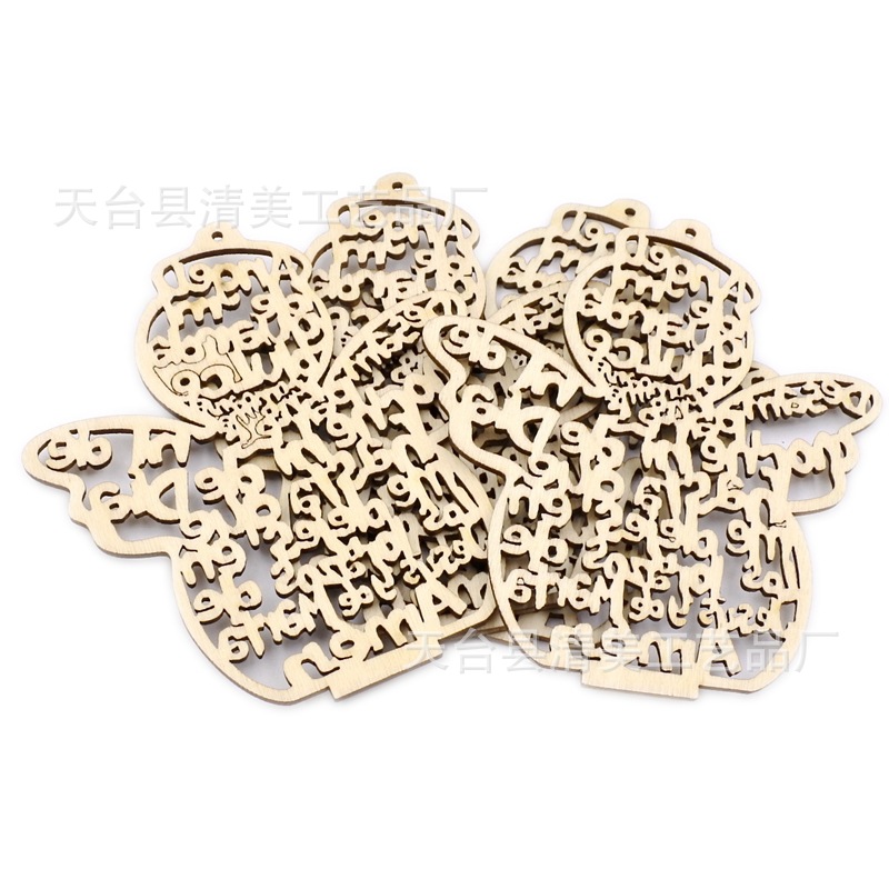 Muñeca hueca de madera de 102mm, colgante de amor, regalo, ángel bautismal, decoración, souvenirs de madera, 12 piezas en un paquete