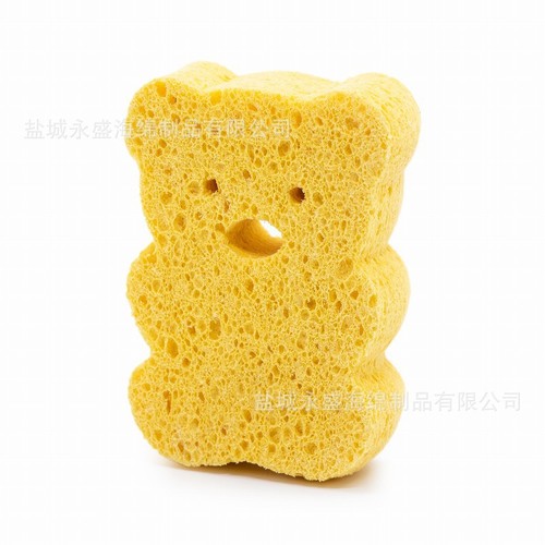 Manufacturer of wood pulp cotton baby bath sponge, face wash sponge, cartoon special-shaped wood pulp sponge