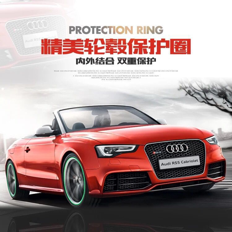 Enfriar coche rueda Hub anillo protector neumático anillo protector rueda Hub anillo decorativo tira parachoques Modificación del coche tira decorativa