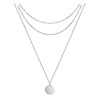 Necklace stainless steel, chain, round beads, coins, European style, simple and elegant design