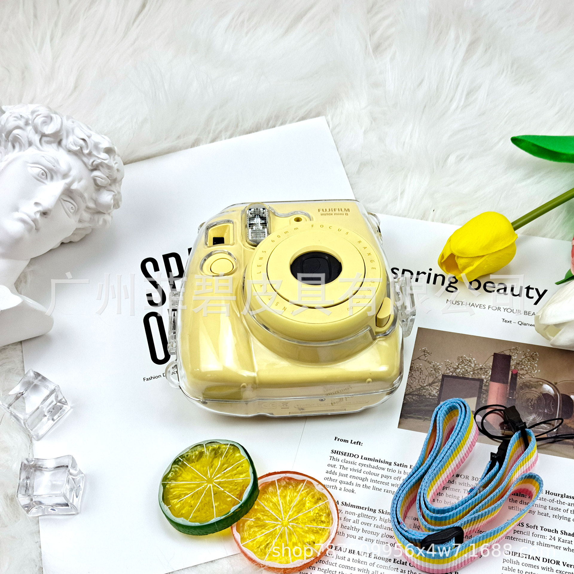 in stock Now Fa Fangshi Camera Transparent Plastic Case mini8/9 Crystal Case Resistant to Primary Imaging Camera