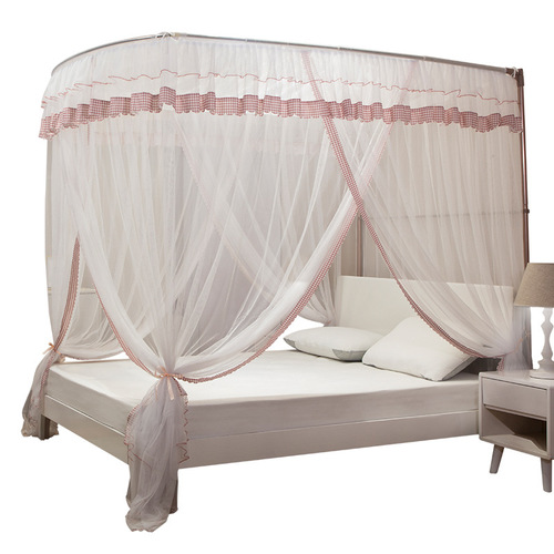 Home Telescopic Rod Bracket Mosquito Net U-shaped 1.5 Palace 1.2m 1.8m bed encrypted thickened tent