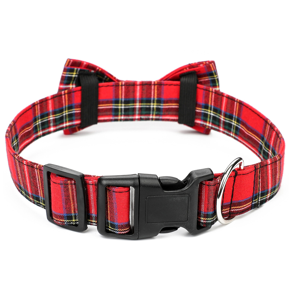 Fabricantes de nuevos productos de mascotas transfronterizos collares de perros arcos de Navidad collares de perros al por mayor