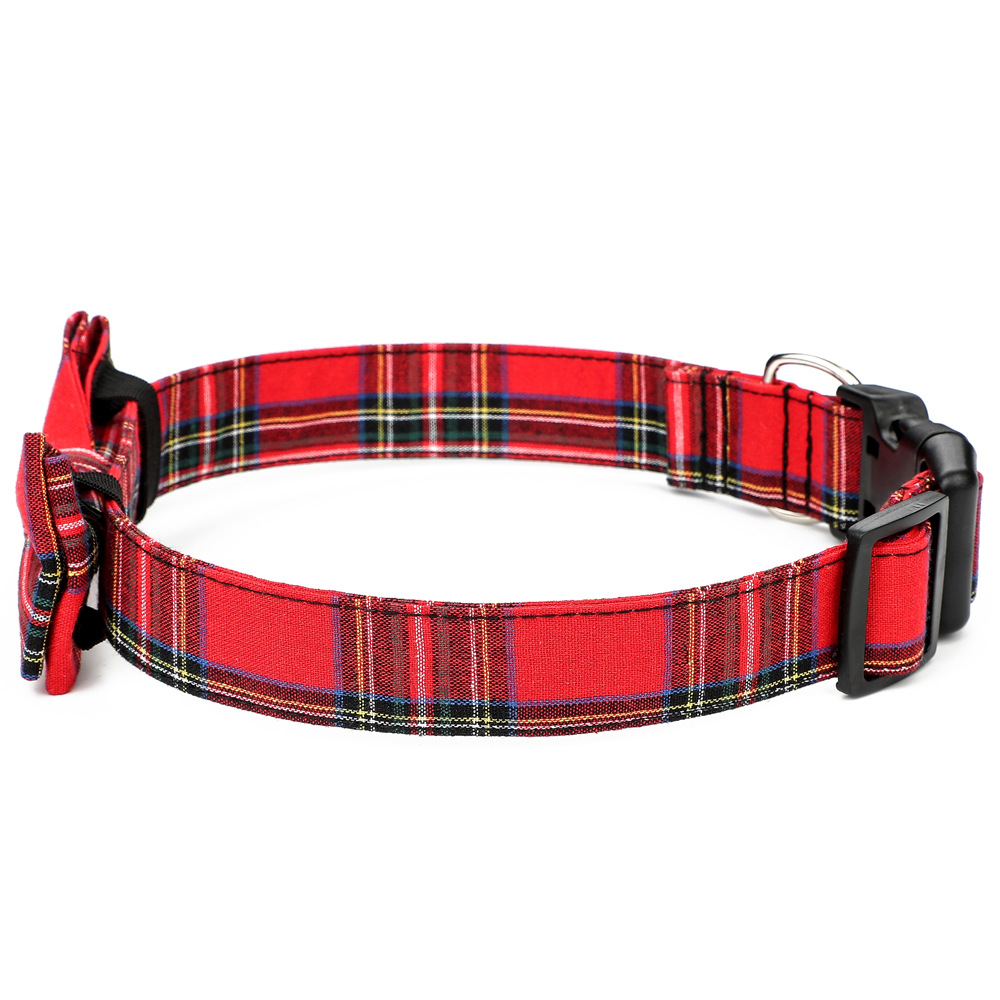 Fabricantes de nuevos productos de mascotas transfronterizos collares de perros arcos de Navidad collares de perros al por mayor
