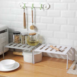 厨房置物架调料架家用塑料免打孔可伸缩厨房用品架子调味料收纳架