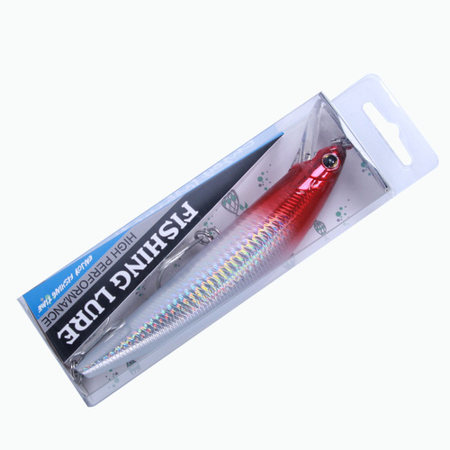 60g sea fishing submersible minnow lure hard plastic realistic lure three times reinforced three hooks sea fishing lure