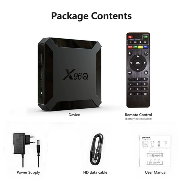 X96q набор - ТВ-приставка Quanzhi H313 HD смарт-плеер Android 10 1GB/8GB TVBOX