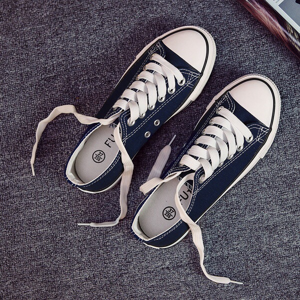 Cloth low espadrilles for students low-cut