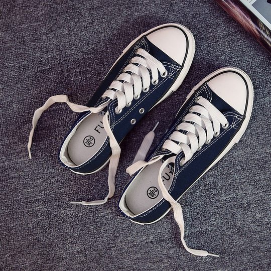 2024 Spring Fubu A01 Basic Evergreen Canvas Shoes Women's Vulcanized Rubber Shoes Student Cloth Shoes Low-Cut Shallow Shoes