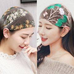 Summer and Autumn New Embroidered Hair Band Hairpin Wide Edge Headband Korean Style Sweet Concealer Hair Scarf Women Universal Headband