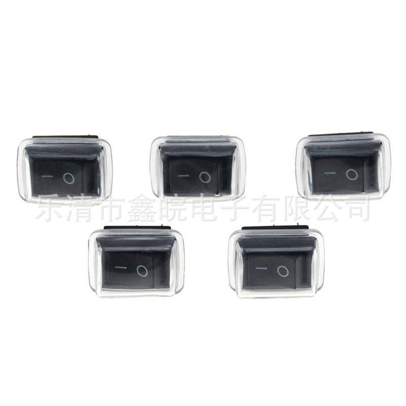 供应船型开关防尘防水船型开关配套防水帽F方型透明白色