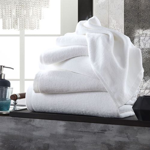 Five-star hotel B&B pure cotton towel white 32 thread cotton face towel factory direct supply logo
