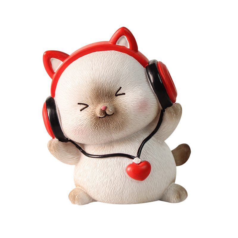 귀여운 고양이 장식품 공예 선물 개인화 베이킹 케이크 장식 자동차 실내 장식 자동차 장식품