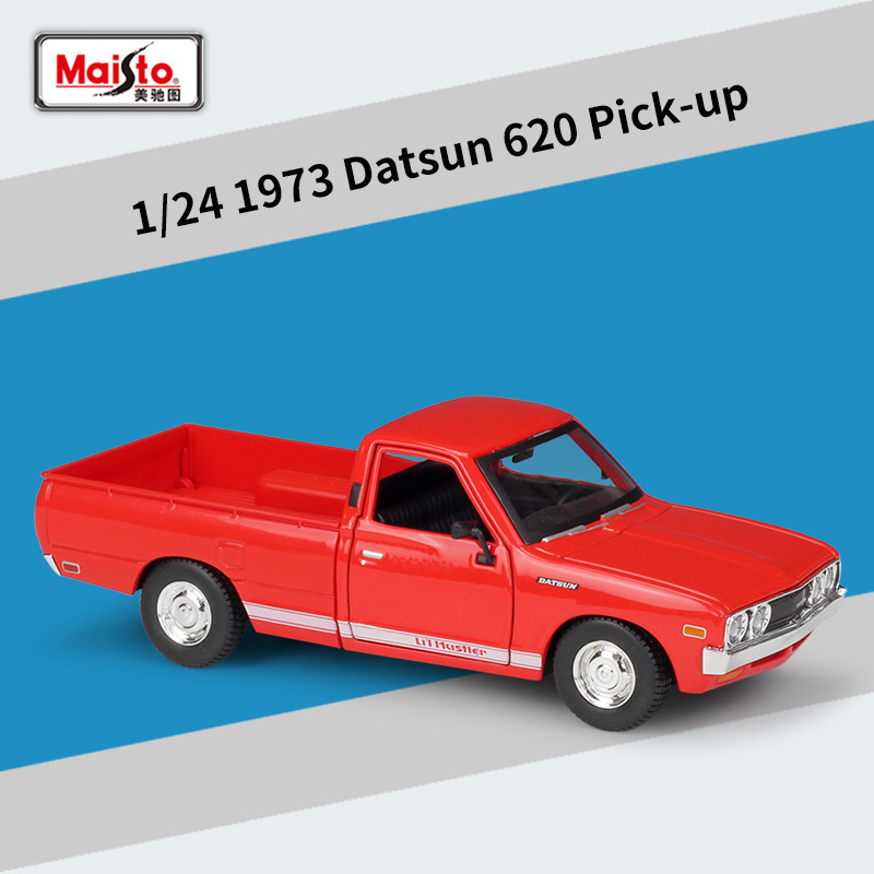 Meichi Figure 1:24 Pickup Truck 1973 Datsun 620 Pick-up Simulation Alloy Car Model Toy