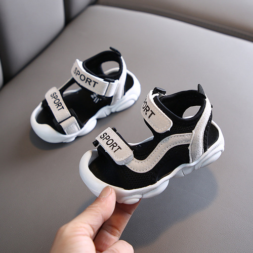 Summer New Style Baby Walking Shoes for Girls and Boys, 0-1-3-4 Years Old, 2-Piece Beach Shoes with Caps