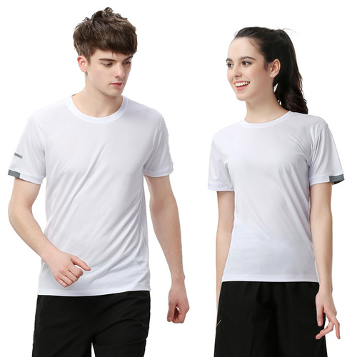 Weilong Clothing Quick-Dry Men's Sporty Breathable Short-Sleeve T-Shirt Summer New Breathable Marathon Crew Neck Shirt