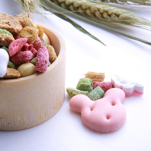 Hamster teething snacks 1 pound rabbit chinchilla guinea pig guinea pig flower squirrel squirrel puffed biscuit food snacks