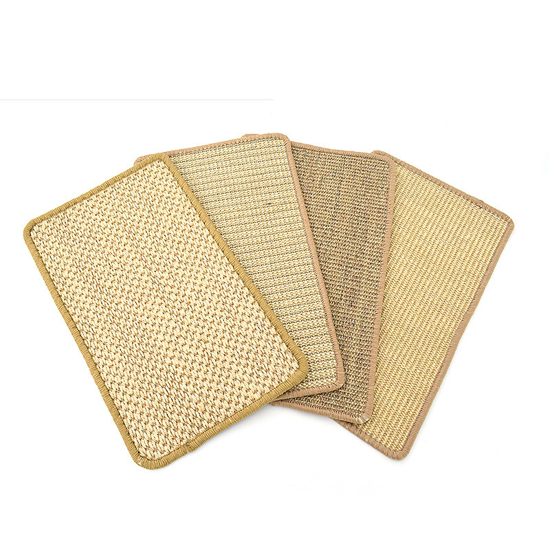 En stock al azar de sisal gato rascarse almohadilla de algodón de tela sisal estera de bloqueo estera de mascota sofá almohadilla protectora entrega rápida