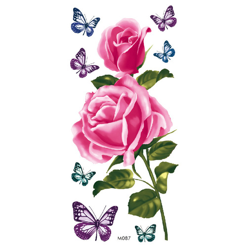 Eagle tattoo sticker, animal, flower, snake, text tattoo sticker, color printing, black and white, supply