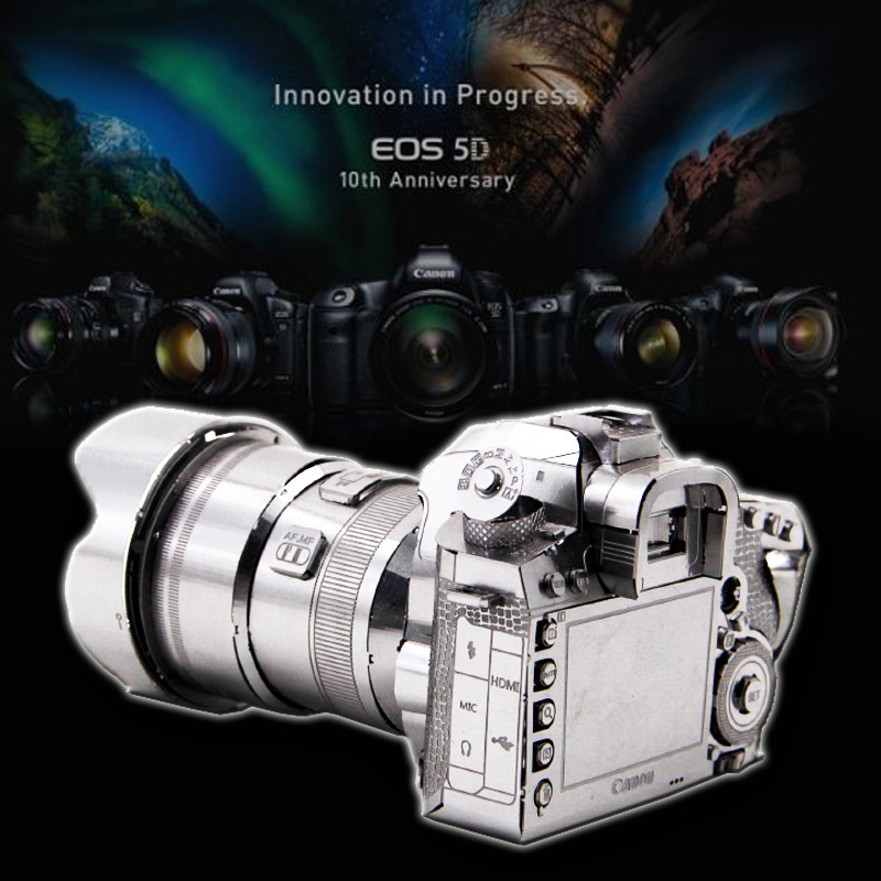 Aipin all-metal hand-assembled 3d 3d diy puzzle assembled model camera EOS-5D