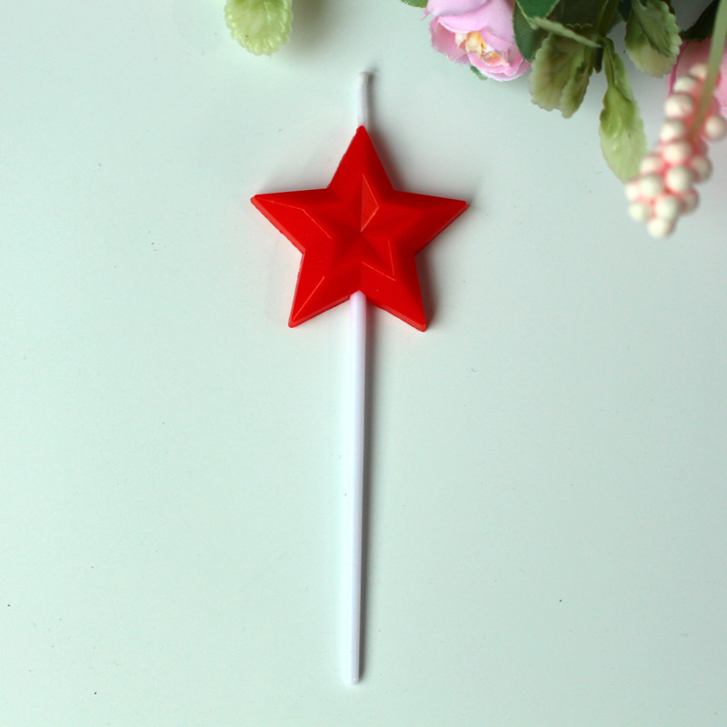 Vela de cumpleaños romántica para el amante Día de la madre Diamante de color Amor Macaron Decoración de color Cake sin humo Vela