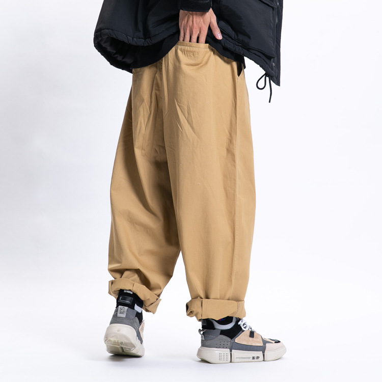 NP hombres de primavera nuevos pantalones cityboy pantalones casuales pantalones japoneses sueltos de pierna ancha monos de color sólido hombres y mujeres