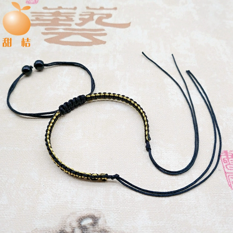 Golden accessory for men and women, pendant, woven bracelet, beads, accessories, simple and elegant design