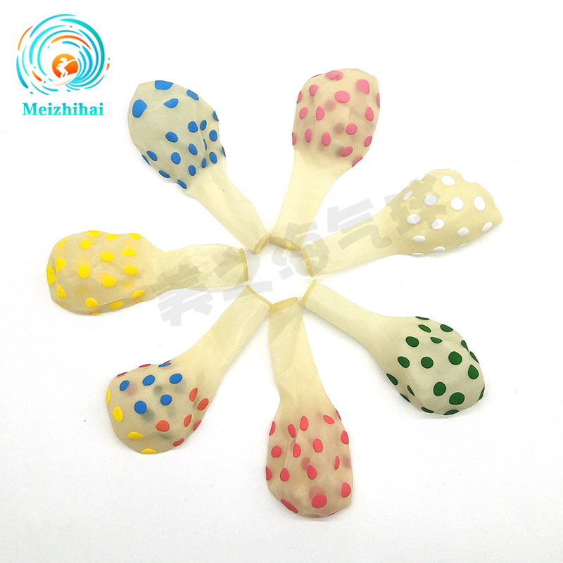 12-pulgadas de espesor transparente punto globo lunares transparente caramelo globo decoración fiesta suministros bar KTV