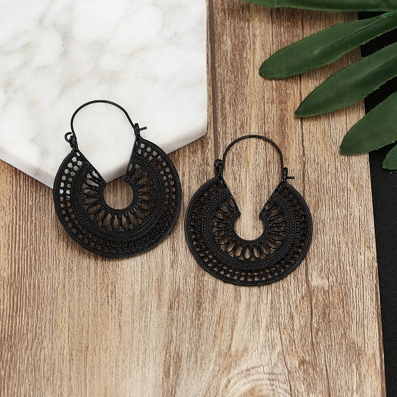 Bohemio retro hueco de metal pendientes transfronterizos e-commerce Amazon eBay joyas para mujeres