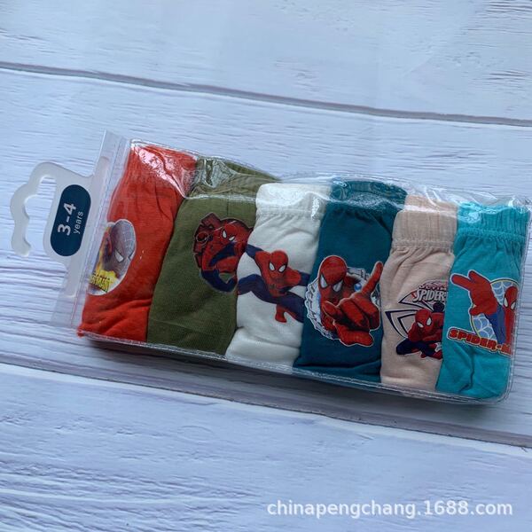 Spider-Man Six-style children's cartoon underwear SPIDER-Man…