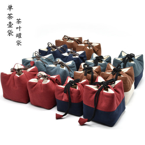 Teapot cloth bag tea can gift box jewelry box storage bag large tea cup cloth bag l plus ceramic cloth bag