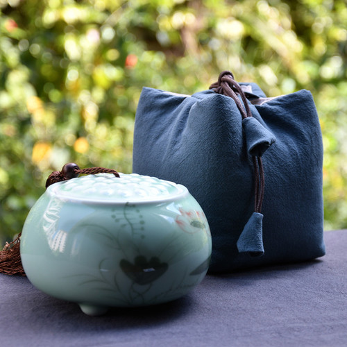 Teapot cloth bag tea can gift box jewelry box storage bag large tea cup cloth bag l plus ceramic cloth bag