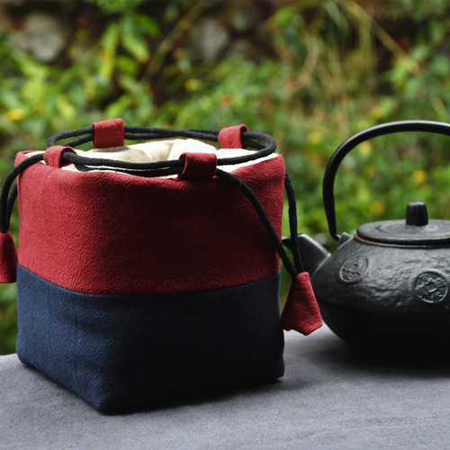Teapot cloth bag tea can gift box jewelry box storage bag large tea cup cloth bag l plus ceramic cloth bag