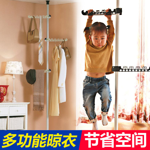 [Domestic e-commerce dropshipping] Floor-to-ceiling clothes hanger, floor-standing bedroom retractable simple creative coat and hat hanger