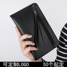 跨境手拿包女新款2025女士长款拉链长款钱包纯色简约赠品可加logo